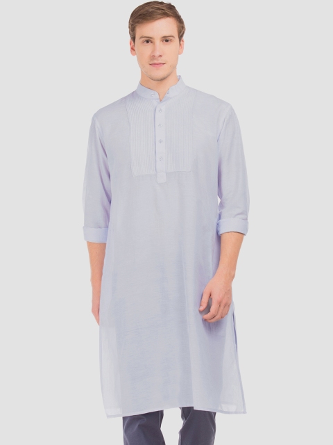 

AD By Arvind Men Blue Yoke Design Straight Kurta