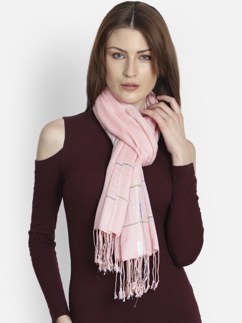 

Anekaant Women Pink Woven Design Stole