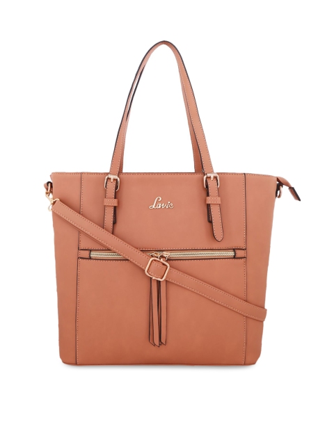 

Lavie Pink Solid Tote Bag