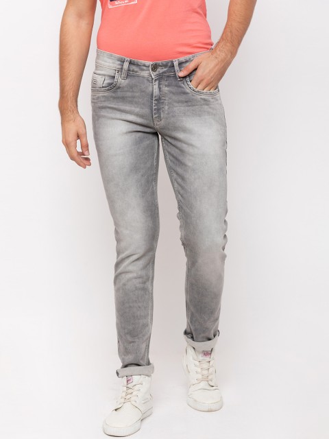 

Globus Men Grey Slim Fit Mid-Rise Clean Look Jeans