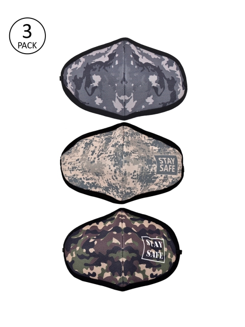 

SWAYAM Unisex 3 Pcs 4-Ply Reusable Outdoor Masks, Multi