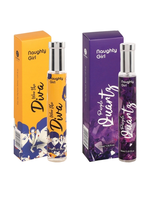 

Naughty Girl Women Pack Of 2 Luxury EDP Perfumes 30ml, Purple