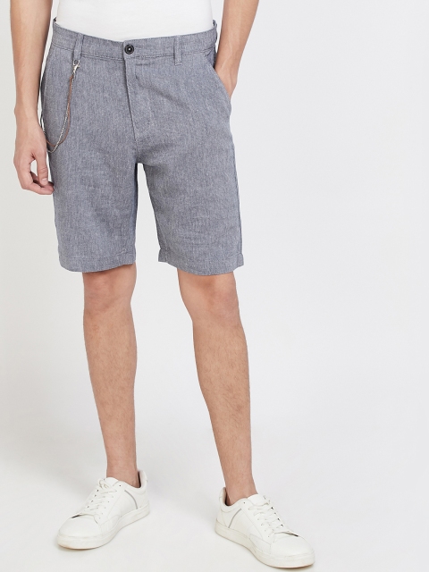 

Bossini Men Grey Self Design Regular Fit Regular Shorts