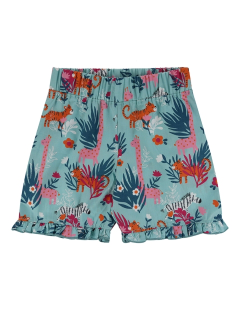 

Lilly and Sid Girls Multicoloured Printed Regular Fit Shorts, Multi