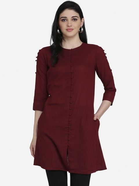 

Eavan Women Maroon Solid Tunic