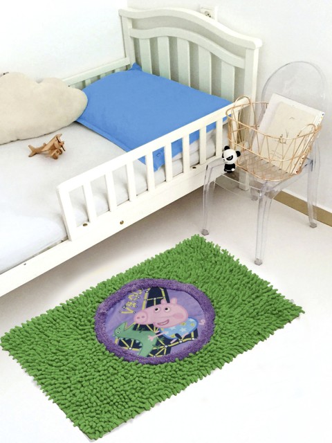 

Saral Home Green & Purple Peppa Pig Printed Anti-Skid Floor Mat