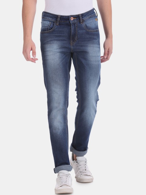 

Flying Machine Men Blue Skinny Fit Mid-Rise Clean Look Stretchable Jeans