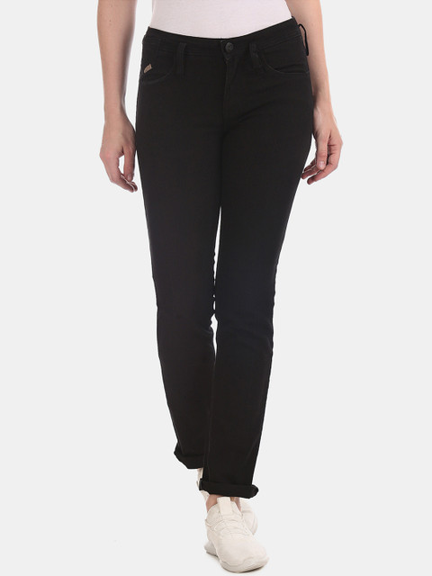 

Flying Machine Women Black Skinny Fit Mid-Rise Clean Look Stretchable Jeans