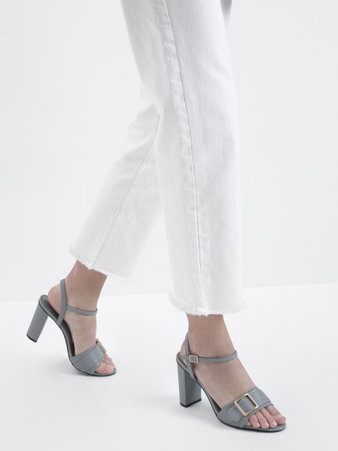 

CHARLES & KEITH Women Blue Solid Heels