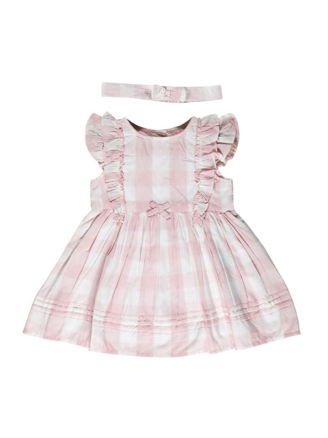 

Budding Bees Infant Girls Pink & White Checked Fit and Flare Dress