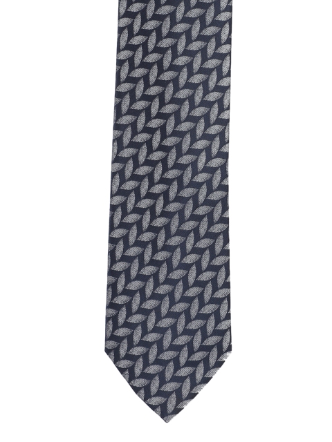 

Louis Philippe Men Navy Blue Printed Broad Tie