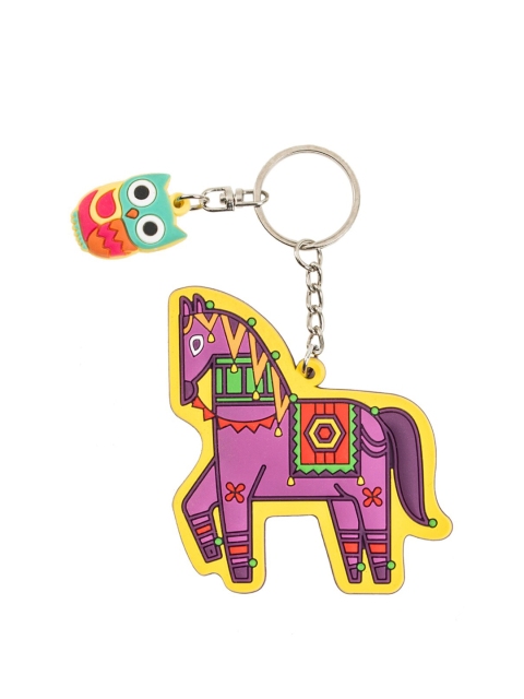 

Chumbak Unisex Multicoloured Royal Horse Applique Perk Key Chain, Multi