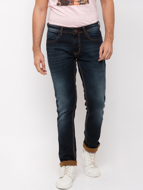 

Globus Men Navy Blue Skinny Fit Mid-Rise Clean Look Jeans