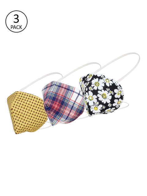 

Alvaro Castagnino Adults Pack Of 3 Printed 3-Ply Reusable Cloth Masks, Yellow
