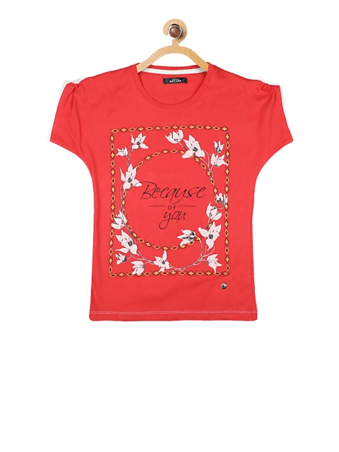 

Monte Carlo Girls Red Printed Top
