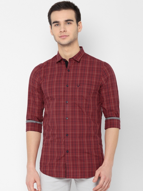 

Allen Solly Men Red Regular Fit Checked Casual Shirt