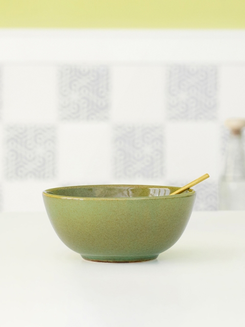 

ellementry Green Rustic Sage Ceramic Soup Bowl