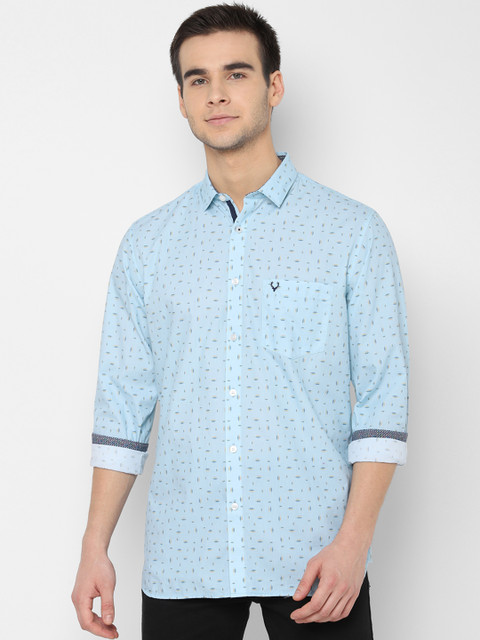 

Allen Solly Men Blue Slim Fit Printed Casual Shirt