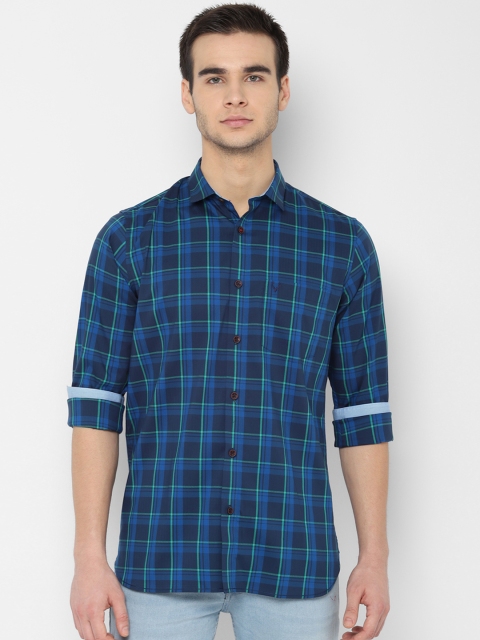 

Allen Solly Men Blue Slim Fit Checked Casual Shirt