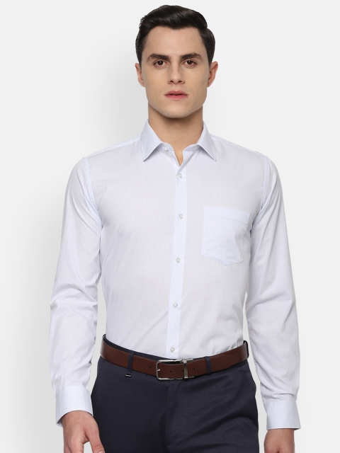 

Van Heusen Men Blue Slim Fit Self Design Formal Shirt
