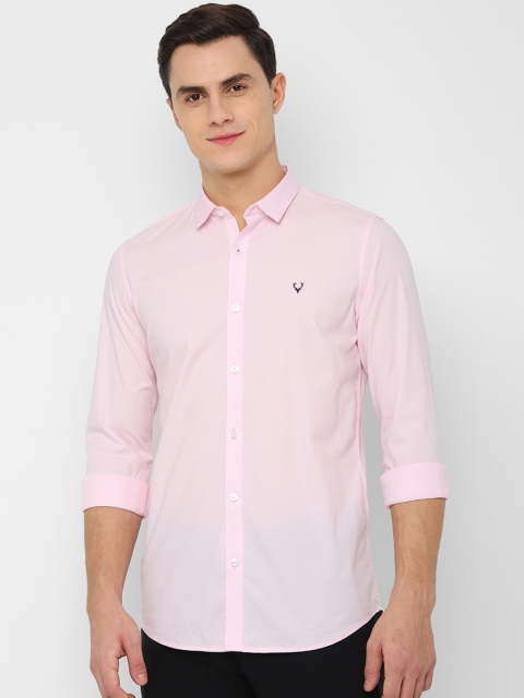

Allen Solly Men Pink Slim Fit Solid Casual Shirt