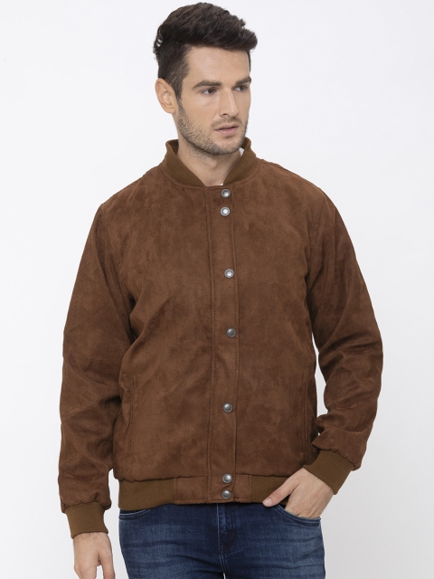 

Globus Men Brown Solid Bomber Jacket