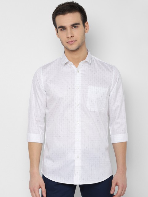 

Allen Solly Men White & Grey Slim Fit Checked Casual Shirt