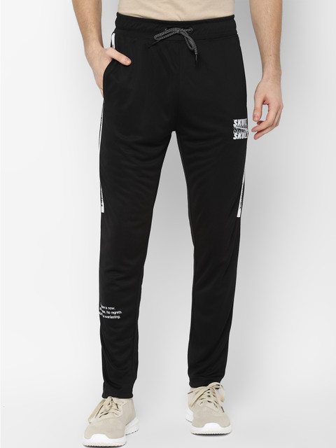 

SKULT by Shahid Kapoor Men Black Printed Slim-Fit Track Pants