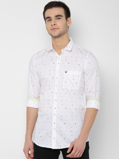 

Allen Solly Men White Slim Fit Printed Casual Shirt