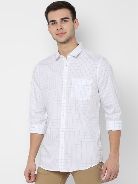 

Allen Solly Men White & Black Slim Fit Checked Casual Shirt