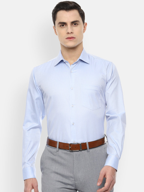 

Van Heusen Men Blue Regular Fit Striped Formal Shirt