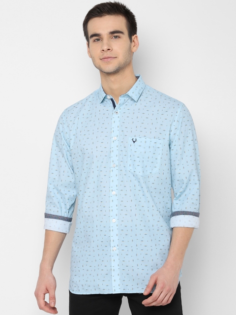 Allen Solly Men Blue Slim Fit Printed Casual Shirt
