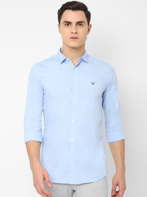 

Allen Solly Men Blue Slim Fit Solid Casual Shirt