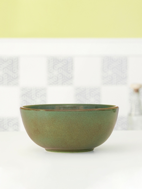 

ellementry Green & Brown Rustic Sage Ceramic Nut Bowl