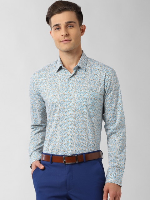 

Peter England Men Blue Slim Fit Printed Formal Shirt