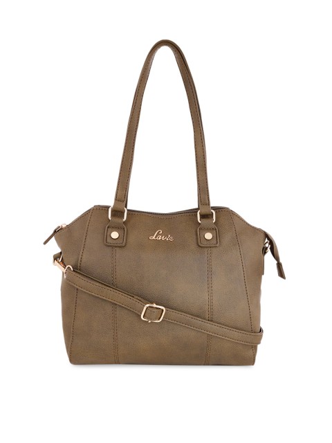 

Lavie Olive Brown Solid Shoulder Bag