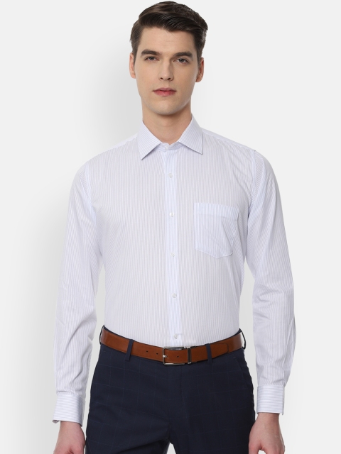 

Van Heusen Men White & Blue Slim Fit Striped Formal Shirt