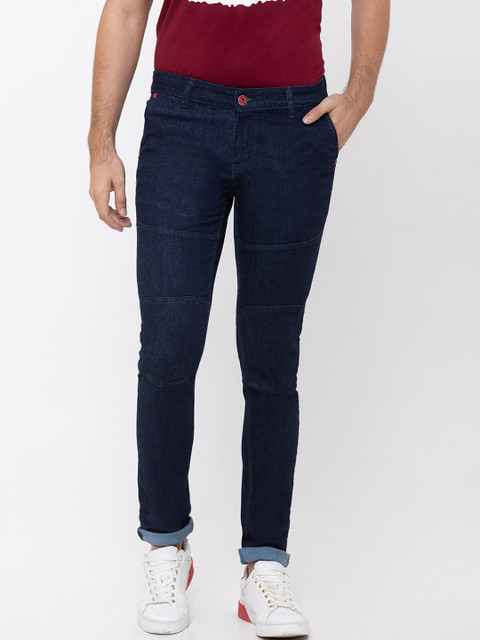 

Globus Men Blue Regular Fit Mid-Rise Clean Look Stretchable Jeans