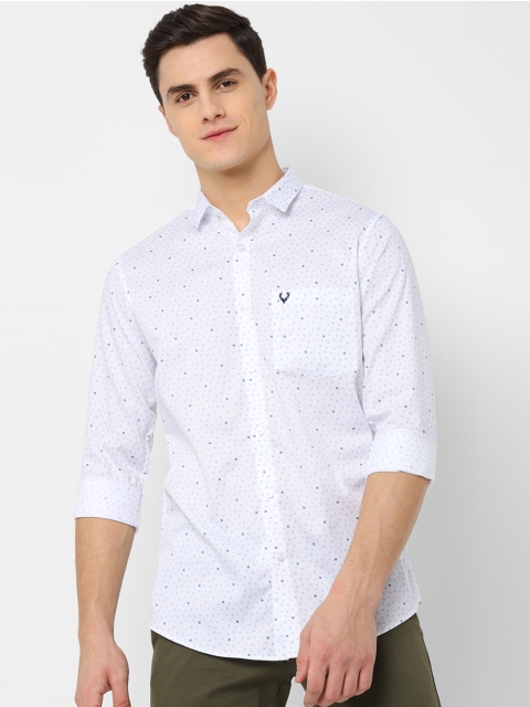 

Allen Solly Men White & Blue Slim Fit Printed Casual Shirt