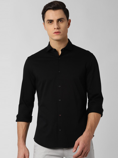 

Peter England Men Black Slim Fit Solid Casual Shirt