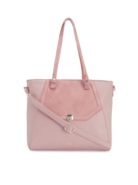 

Lavie Pink Solid Tote Bag