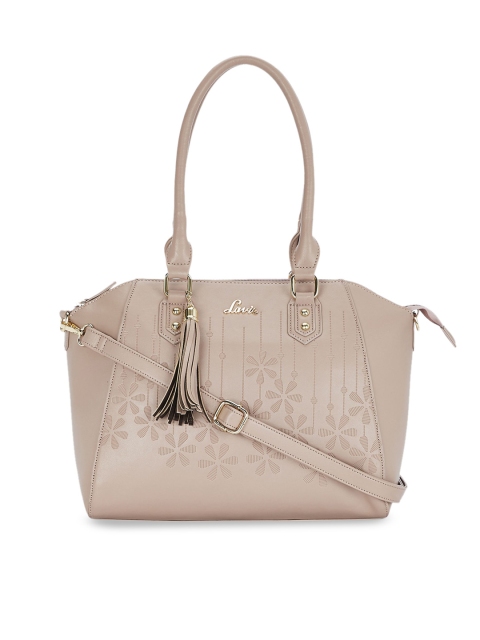 

Lavie Beige Floral Textured Shoulder Bag