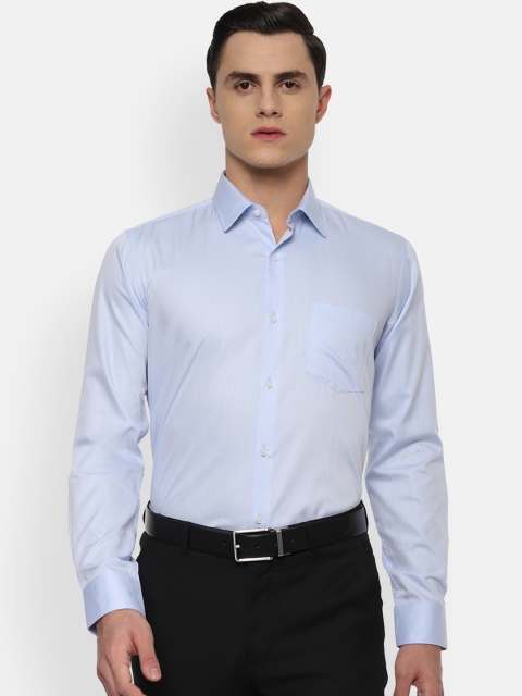 

Van Heusen Men Blue Slim Fit Self Design Formal Shirt