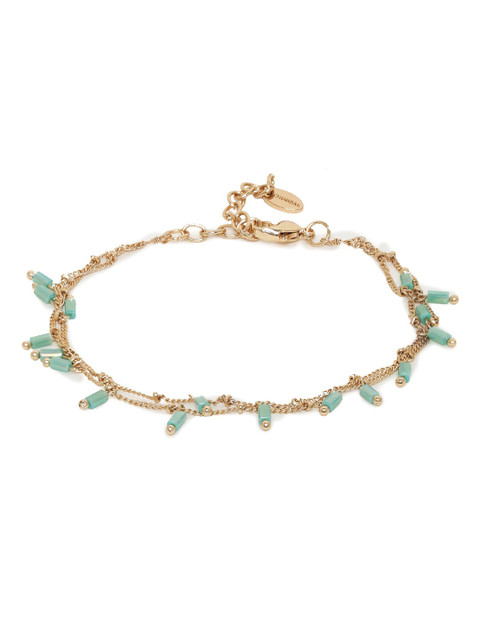 

Chumbak Gold-Toned & Turquoise Blue Brushwood Charms Anklets