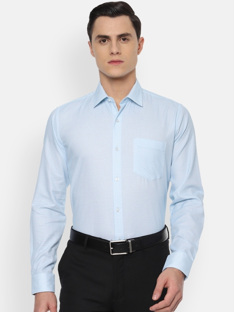 

Van Heusen Men Blue Slim Fit Checked Formal Shirt