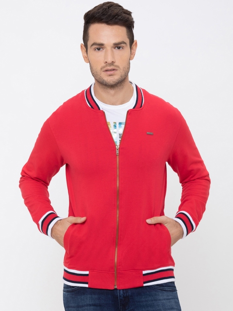 

Globus Men Red Solid Sweatshirt