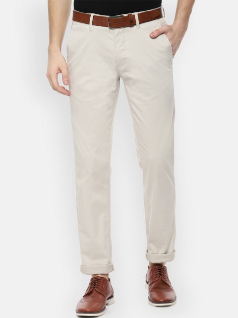 

Van Heusen Sport Men Cream-Coloured Slim Fit Solid Chinos