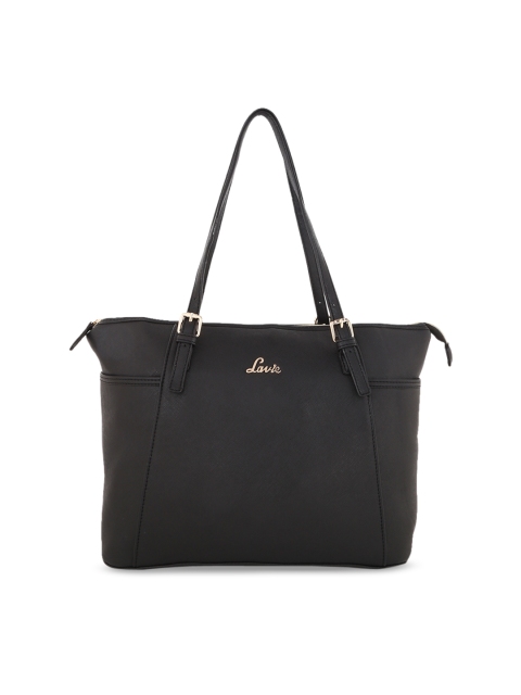 

Lavie Black Solid Tote Bag