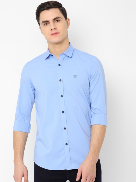 

Allen Solly Men Blue Slim Fit Solid Casual Shirt