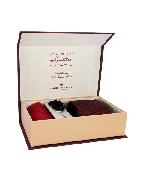 

Louis Philippe Men Maroon & Red Accessory Gift Set